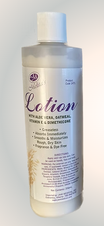 Melita's Lotion with Aloe Vera, Oatmeal, Vitamin E + Dimethicone – Bowers  Medical Supply