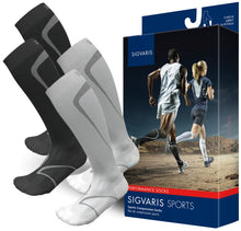 Load image into Gallery viewer, Sigvaris 412 Performance Compression Running Socks, 20-30mmHg