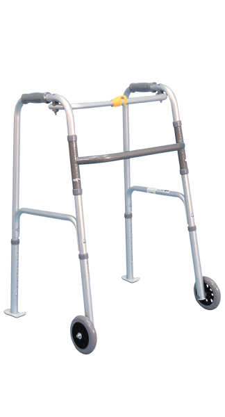 Airgo Folding Walker with Casters and Walker Glides