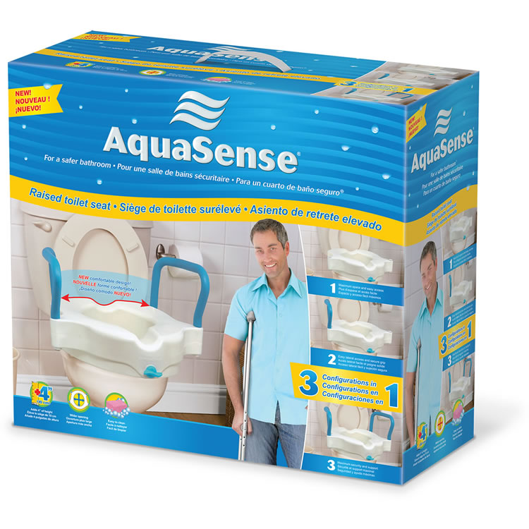 AMG Medical AquaSense® 3-in-1 Raised Toilet Seat