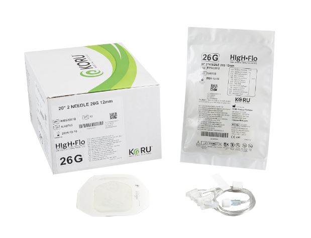 Sub-Q Infusion Set HIgH-Flo 26 Gauge 12 mm 20 Inch Tubing Without Port