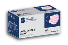 Load image into Gallery viewer, Bowers Procedure Earloop Mask Pink (ASTM Level 2)
