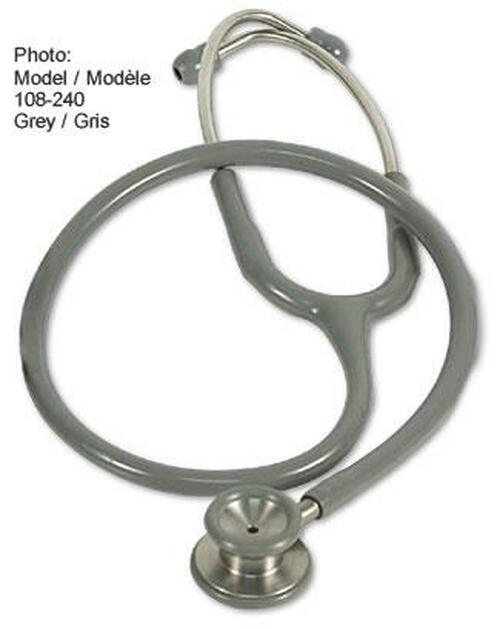 Premier Elite Dual Head Stethoscope-Gray Tubing
